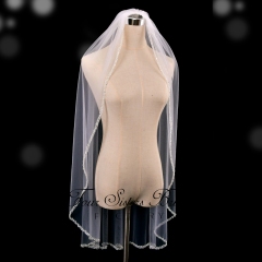 Pearls Beading Edge Bridal Veils