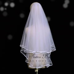 Simple Elegant Satn Edge Veils