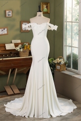 Stunning Floral Lace Appliques Mermaid Wedding Dress