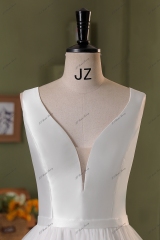 Simple Mikado Tulle Bridal Dress