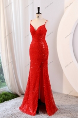 Long Prom With Sweet Heart Neckline Glitter Mermaid Dress