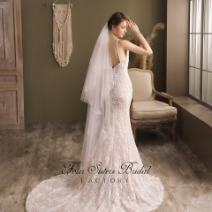 59 Inches Two Layers Lace Wedding Veil