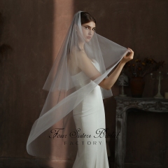 51Inches Two Layers Beading Wedding Veil
