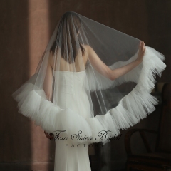 Ruffle Bridal Veil