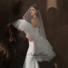 Ruffle Bridal Veil