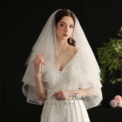 Multiple Layers Horse Hair Hem Veil