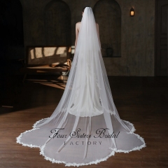 108 Inches Two Layers Lace Wedding Veil