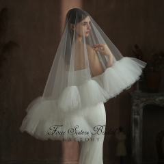 Ruffle Bridal Veil