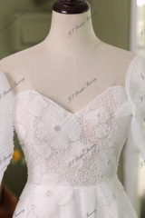 Simple Mikado Tulle Bridal Dress