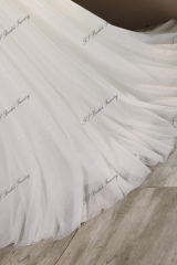 Simple Mikado Tulle Bridal Dress