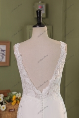 Lace Crepe Mermaid Bridal Dress