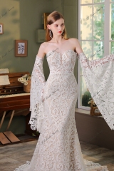 Soft Mermaid Sweet Heart Neckline Wedding Dress