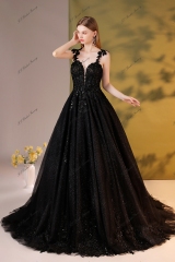 Detached Shoulder Strap With Big Ball Bridal Gown