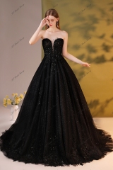 Detached Shoulder Strap With Big Ball Bridal Gown