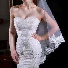 Double Layers Lace Edge Bridal Veils