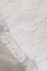 Spaghetti Straps Heavy Beading Lace Mermaid Bridal Dress