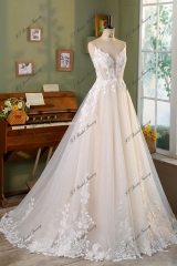 Bohemian A-line Lace Wedding Dress
