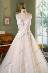 Bohemian A-line Lace Wedding Dress