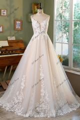 Bohemian A-line Lace Wedding Dress