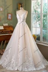Bohemian A-line Lace Wedding Dress