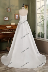 Sweet Heart Soft Satin A Line Wedding Gown