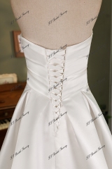 Sweet Heart Soft Satin A Line Wedding Gown