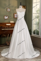 Sweet Heart Soft Satin A Line Wedding Gown