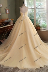 Sweet Heart Organza Satin Wedding Gown