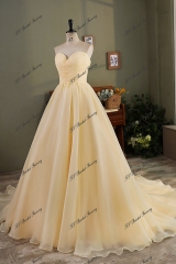 Sweet Heart Organza Satin Wedding Gown