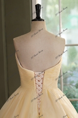 Sweet Heart Organza Satin Wedding Gown