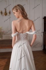 Flowy A-line Dress With Sweetheart Neckline and detachable Sleeves