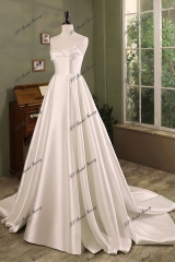 Ruffle Bodice New Mikado A Line Bridal Dress