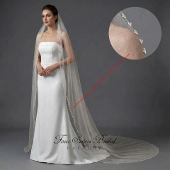 Beading Glitter Tulle Wedding Veils