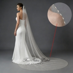 Beading Glitter Tulle Wedding Veils