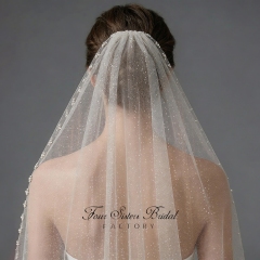 Beading Glitter Tulle Wedding Veils