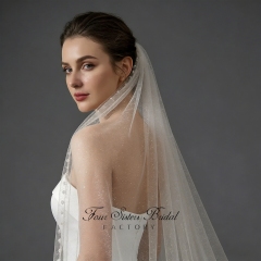 Beading Glitter Tulle Wedding Veils
