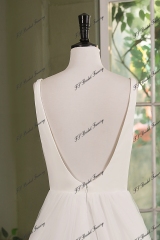 Simple Tulle A-Line Bridal Gown