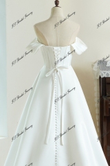 Simple Satin A-line Wedding Dress