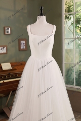 Simple Tulle A-Line Bridal Gown