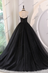 Detached Straps Beading Tulle Ball Gown