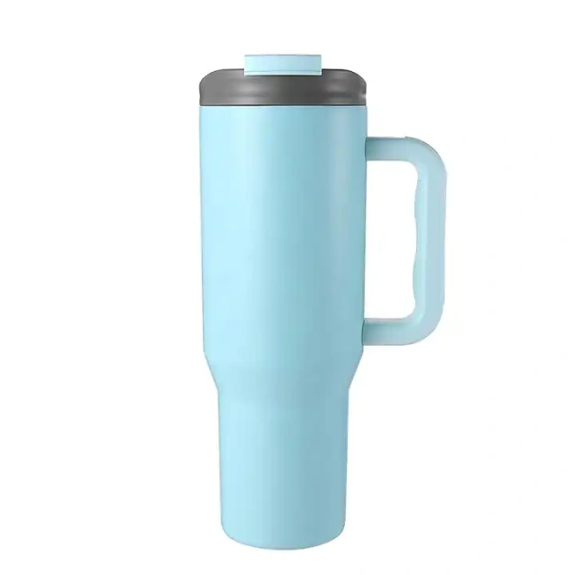 40oz Quencher Tumbler Handle Big Capacity Straw Lid Leak Proof Stainless Steel Water Bottle Travel Mug Thunder Tumbler