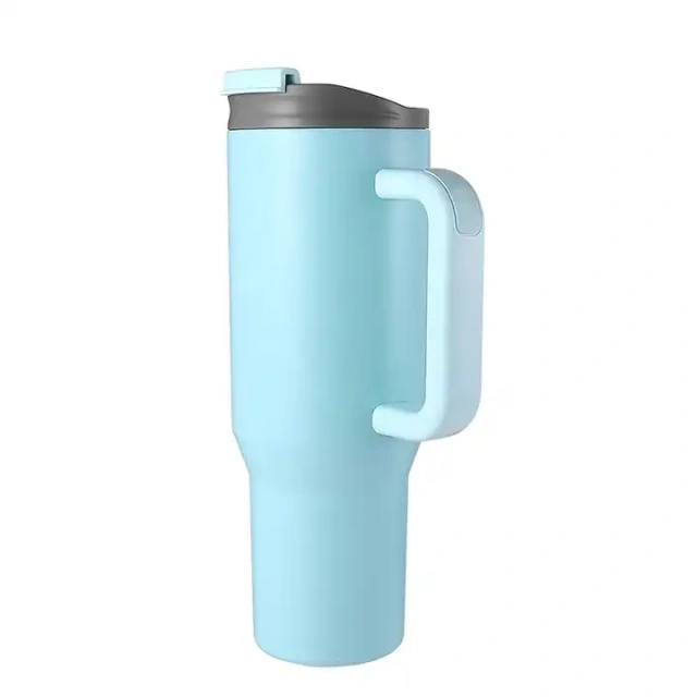 40oz Quencher Tumbler Handle Big Capacity Straw Lid Leak Proof Stainless Steel Water Bottle Travel Mug Thunder Tumbler