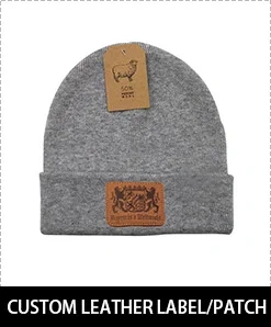 Customized Merino Wool Blend Winter Sports Toque Hats Knit Beanie Cap