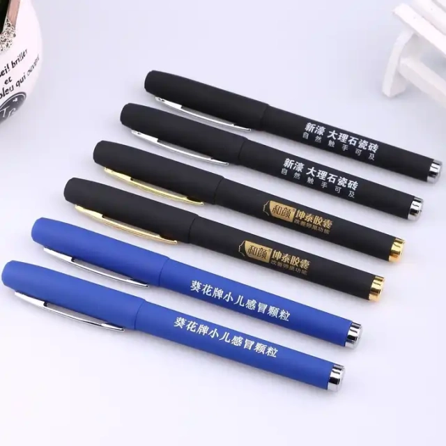 Neutral Pen Custom Stamping Advertising Pen Custom LOGO Gift Black Water Business Metal ballpoint Pen