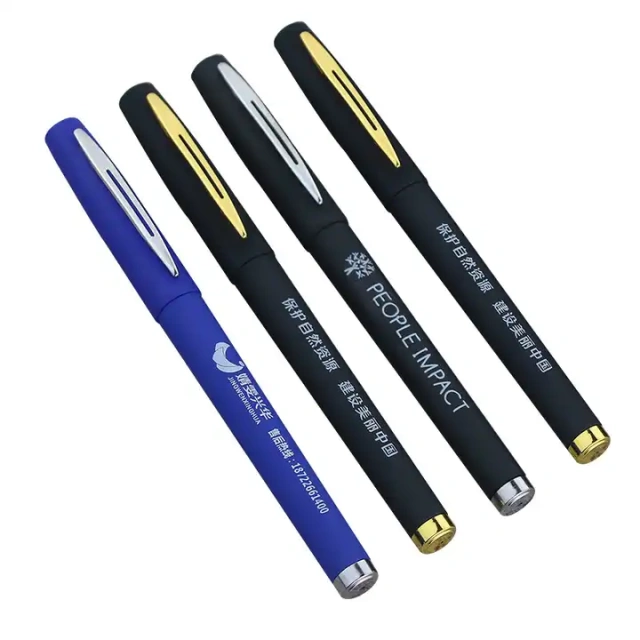 Neutral Pen Custom Stamping Advertising Pen Custom LOGO Gift Black Water Business Metal ballpoint Pen