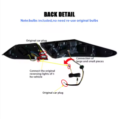 Factory 2018-2024 For Toyota Camry SE XSE LE Lexus Style Sequential Rear Lamps Assembly Hot Sale Smoke LED New Red ABS