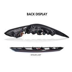 Smoke LED Tail Lights + Trunk set For 2018-2024 Toyota Camry Rear Lamp Assembly(Red)