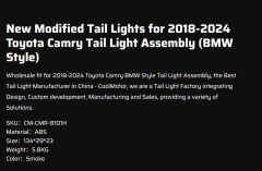 New Modified Tail Lights for 2018-2024 Toyota Camry Tail Light Assembly (BMW Style)