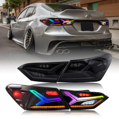 RGB Tail Lights For 2018-2024 Toyota Camry 8th Gen Rear Lamp Assembly
