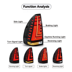 Suitable for 2003-2009 Toyota Prado Tail light LED assembly modification